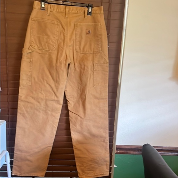 Tan Carhart Pants with Relaxed Fit and Sturdy Cotton - Picture 3 of 5